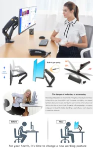 Dual Arm Monitor Mount North Bayou NB-F160